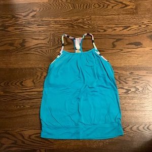 Girls Ivivva light blue/patterned tank top